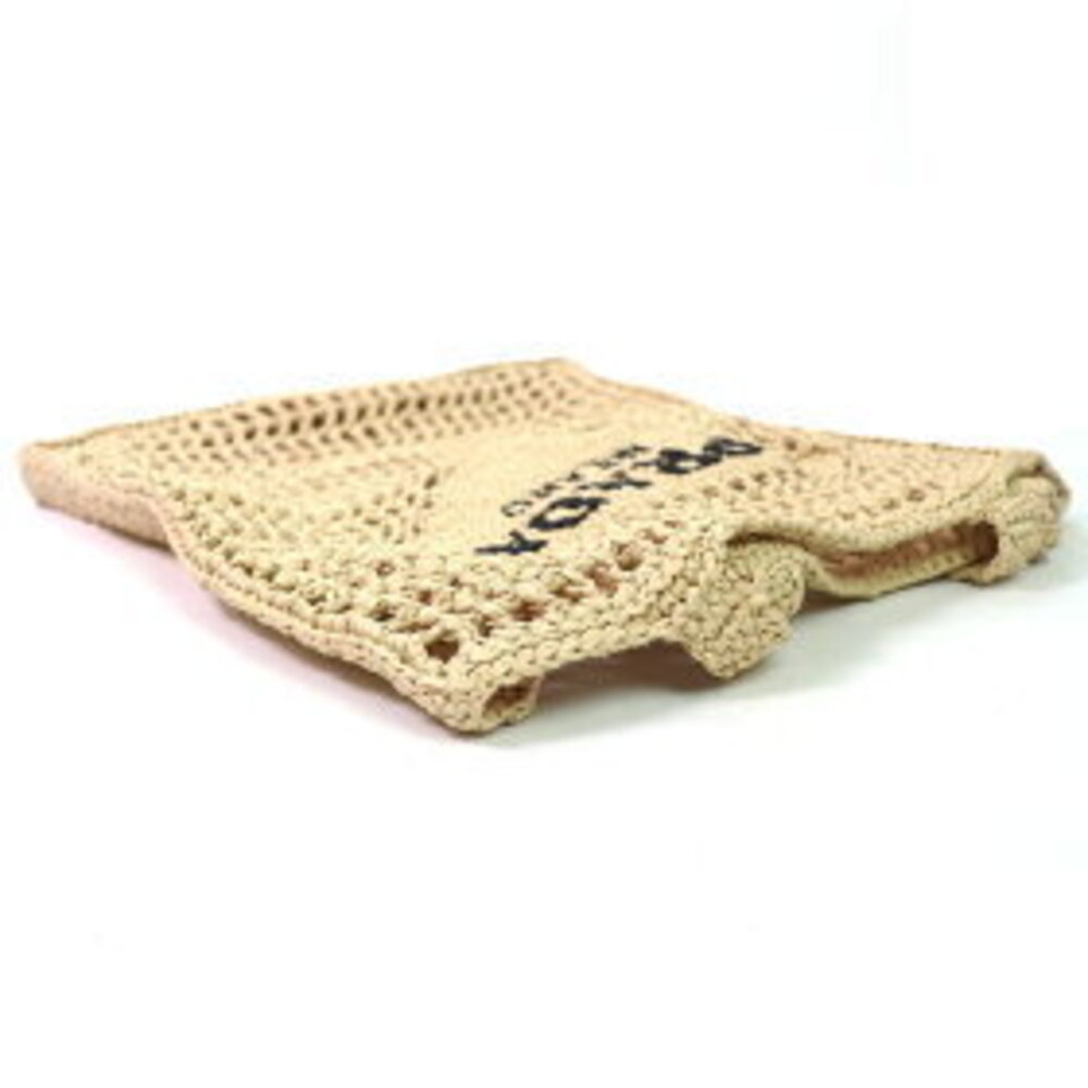 Prada Tote Natural Bag Raffia Crochet Logo - Picture 5 of 7
